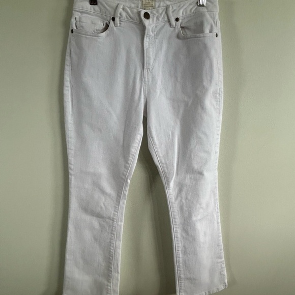 ANN MASHBURN Women's Straight Leg White Jeans - Picture 1 of 7